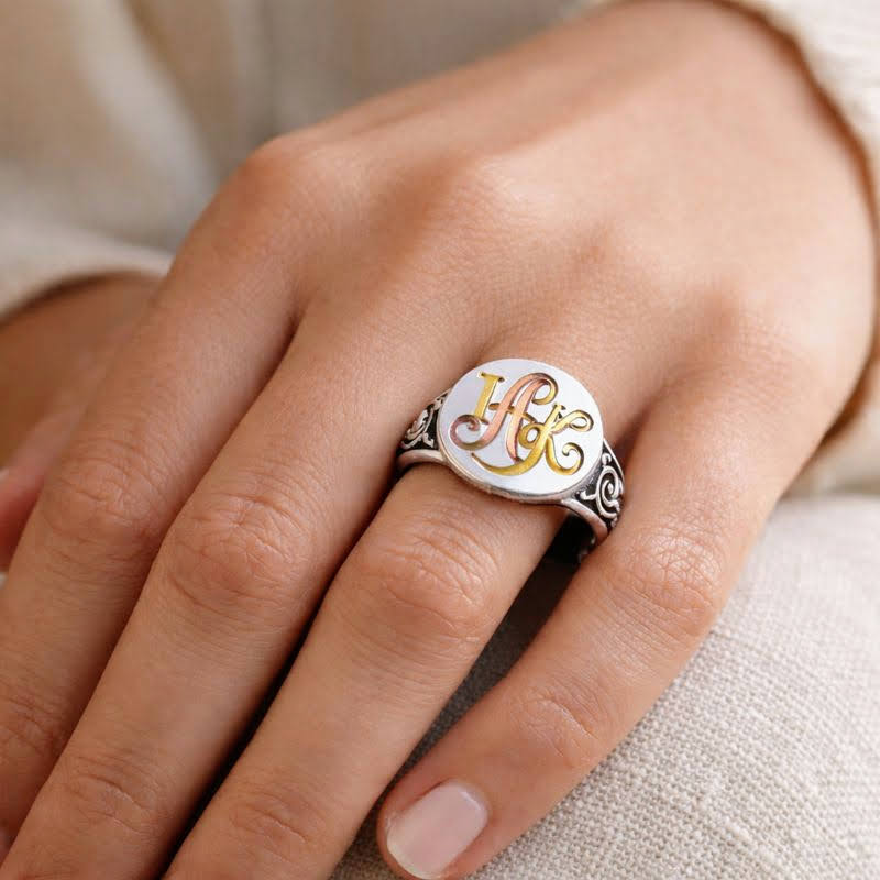 monogram ring